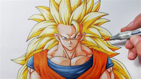 How to Draw SSJ3 Goku .